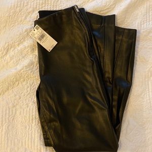 NWT Mango Leather Leggings